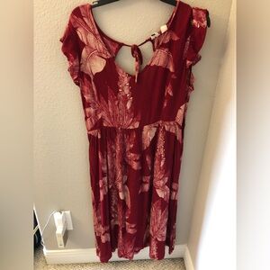 Roxy Open Back Tropical Dress